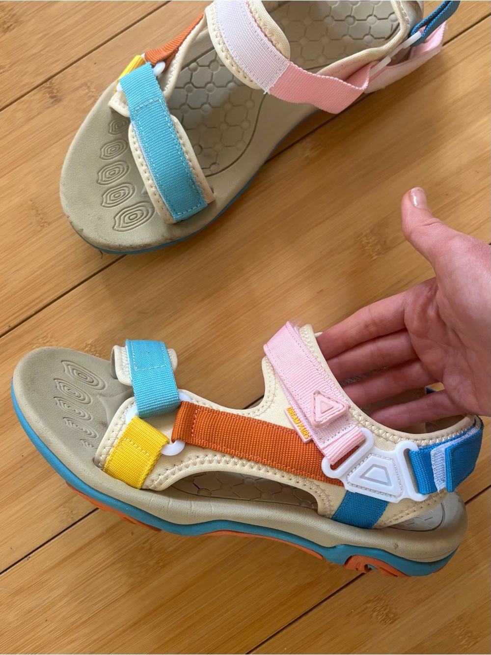 Women’s Multicolor Sport Sandals - Pink, Blue & Yellow